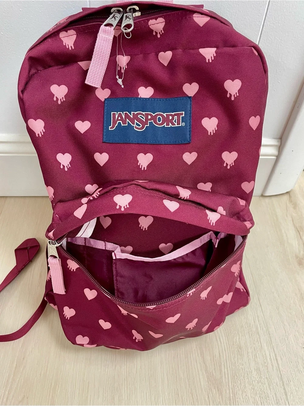 NEW Jansport | Superbreak Backpack Russet Red Melting Hearts